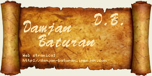 Damjan Baturan vizit kartica
